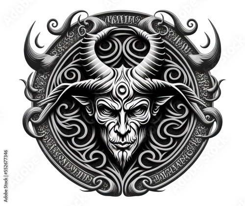 A Satanic Symbol. A Generative AI digital illustration.