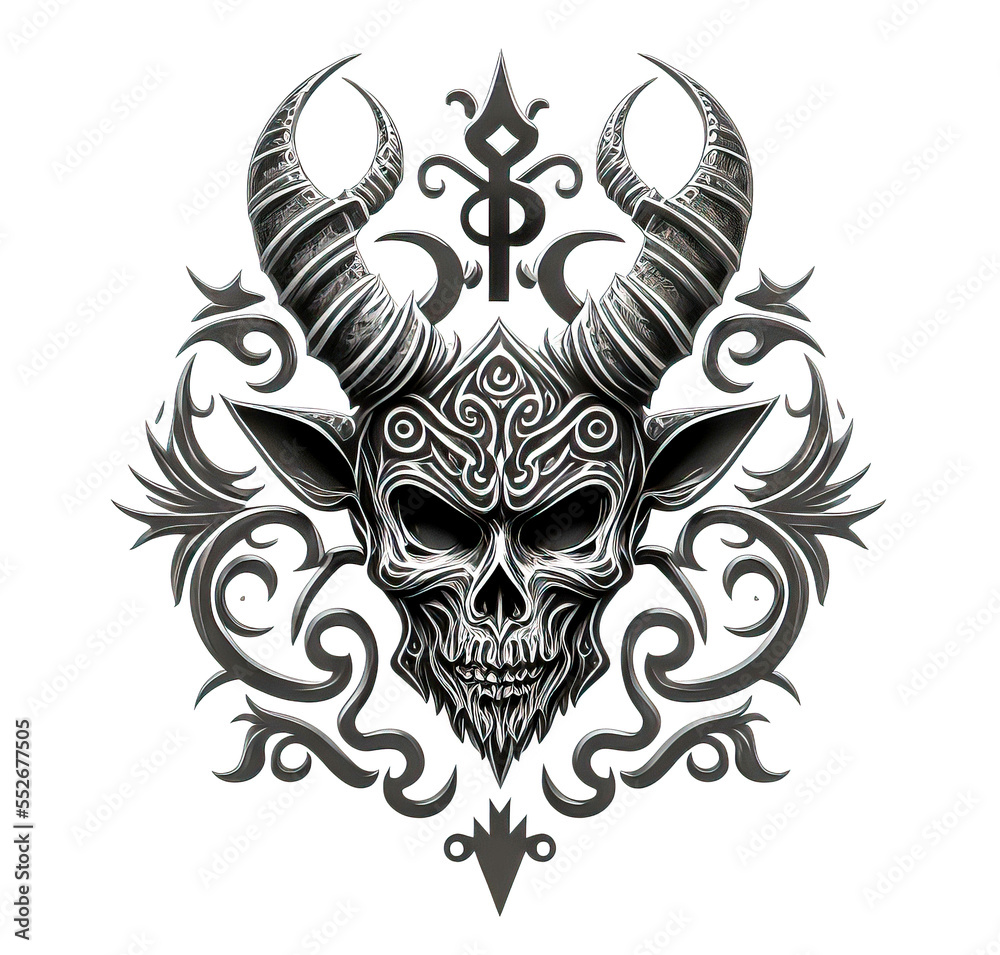 A Satanic Symbol. A Generative AI digital illustration. A Satanic Symbol. A Generative AI digital illustration.