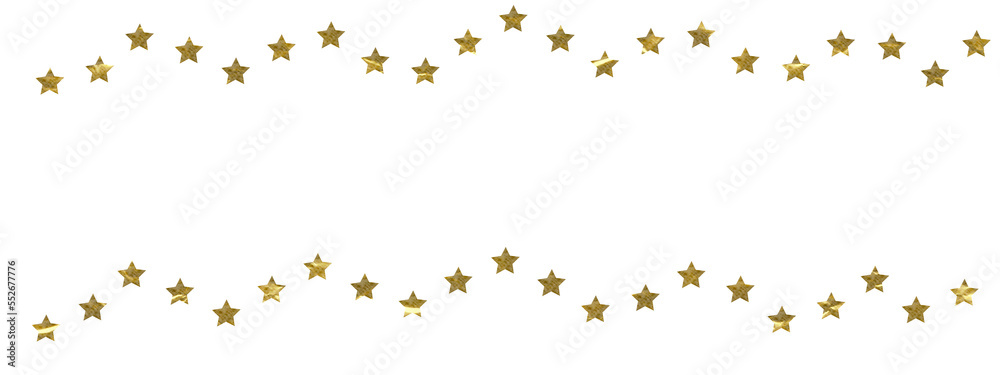 curvy gold frame with gold stars