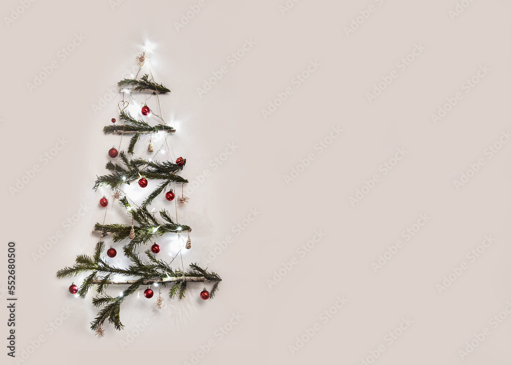 Boże Narodzenie, choinka, kartka świąteczna, dekoracje świąteczne. Christmas decorations, Christmas tree
 - obrazy, fototapety, plakaty 