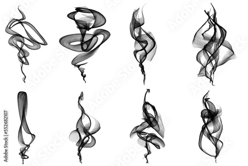 A set of brushes, imitating smoke on a transparent background