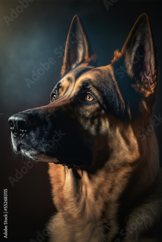 Beautiful German Shepherd Dog Portrait