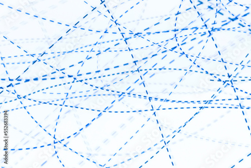Abstract design with blue dotted lines and light; Studio Shot