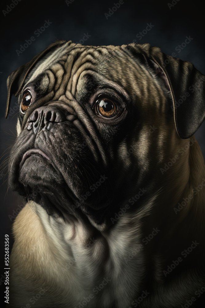 Adorable cute Pug Dog close-up picture portrait Adorable cute Pug Dog close-up picture portrait