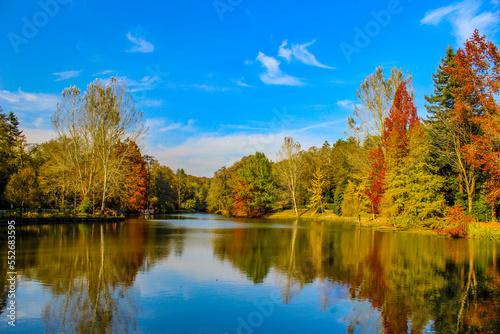 autumn landscape with lake © enes