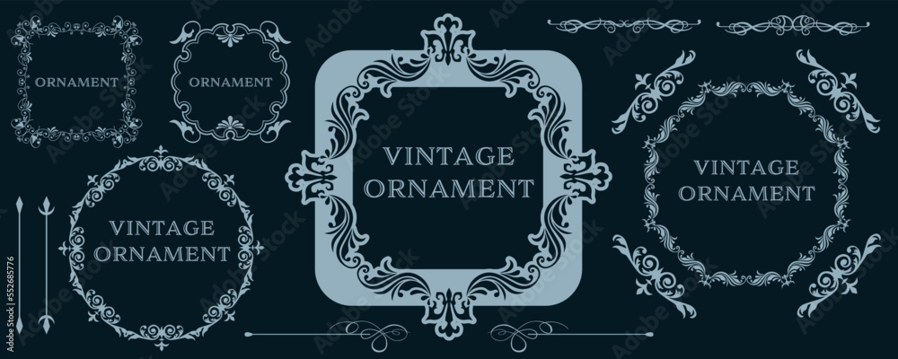 set of graphic materials, oriental patterns, arabesque patterns, antiques, decorative borders and vintage frames. set of graphic materials, oriental patterns, arabesque patterns, antiques, decorative borders and vintage frames.