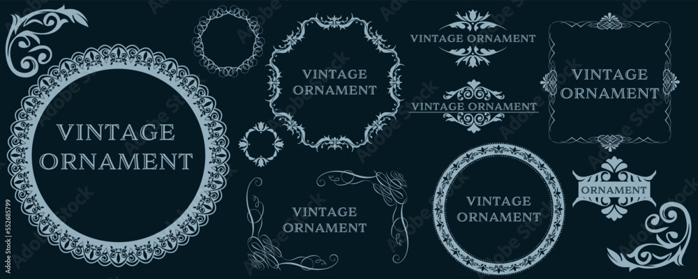 set of graphic materials, oriental patterns, arabesque patterns, antiques, decorative borders and vintage frames. set of graphic materials, oriental patterns, arabesque patterns, antiques, decorative borders and vintage frames.