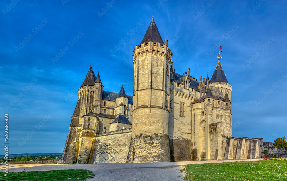  Saumur medieval castle in Loire, France.
