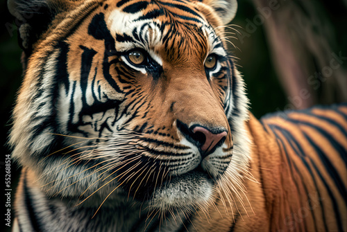Tiger up up and personal at the zsl whipsnade zoo in England Generative AI photo