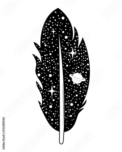 surreal feather design
