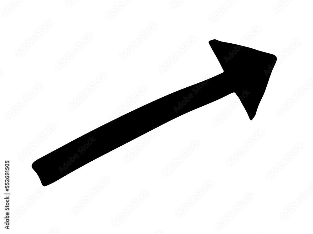 Hand drawn ink arrow illustration in sketch style. Business doodle clipart. Single element for design Hand drawn ink arrow illustration in sketch style. Business doodle clipart. Single element for design
