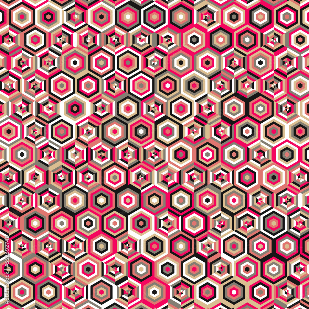 Hexagonal Maze pattern abstract illustration Hexagonal Maze pattern abstract illustration