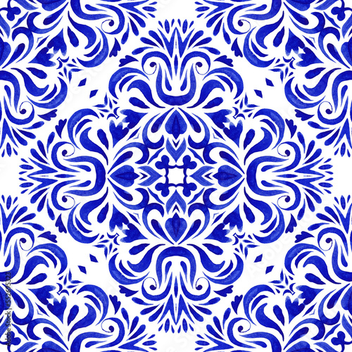 Gorgeous seamless mediterranean tile background seamless pattern ceramic design.