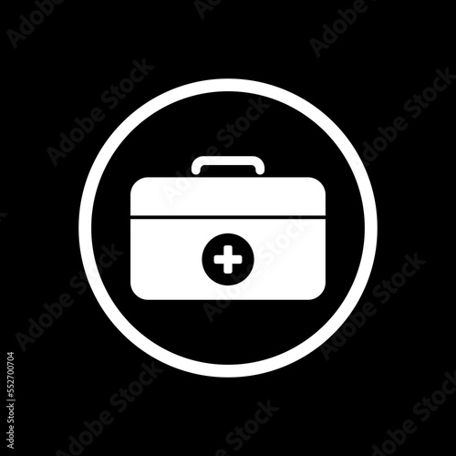 Medical suitcase icon. First aid kit.