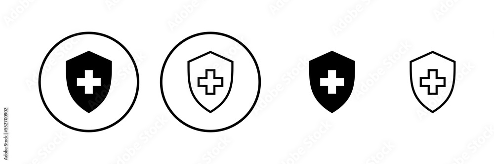 Health insurance icon vector illustration. Insurance document sign and symbol Health insurance icon vector illustration. Insurance document sign and symbol