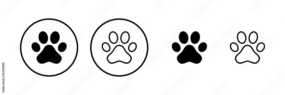 Paw icon vector illustration. paw print sign and symbol. dog or cat paw Paw icon vector illustration. paw print sign and symbol. dog or cat paw