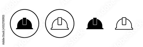 Helmet icon vector illustration. Motorcycle helmet sign and symbol. Construction helmet icon. Safety helmet