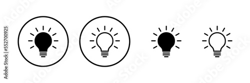 Lamp icon vector illustration. Light bulb sign and symbol. idea symbol.
