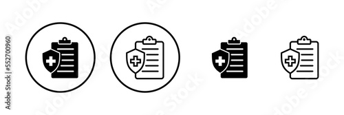 Medical insurance icon vector illustration. health insurance sign and symbol