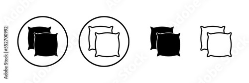 Pillow icon vector illustration. Pillow sign and symbol. Comfortable fluffy pillow