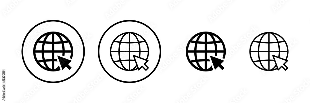 Web icon vector illustration. go to web sign and symbol. web click icon. Global search icon Web icon vector illustration. go to web sign and symbol. web click icon. Global search icon