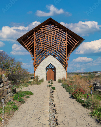 Obraz na plátně Exterior of the contemporary Holy Family Shrine in Gretna, Nebraska