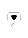 Heart in the chat. Love message. Icon. Vector illustration.