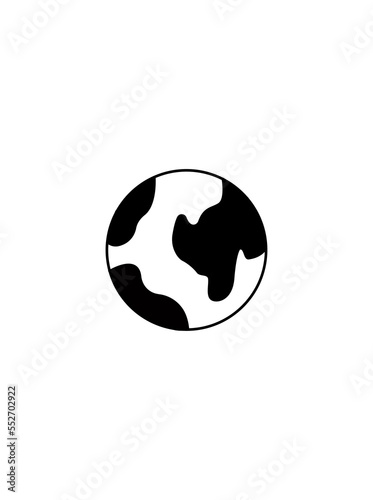 Globe icon. World map isolated. Vector illustration.
