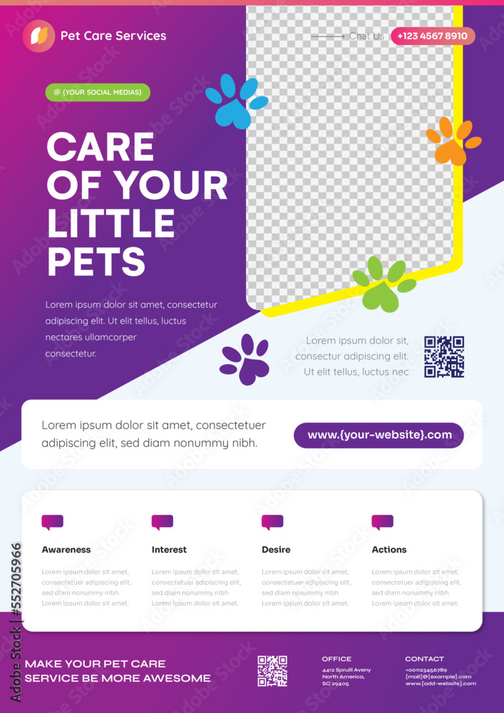 The Best Pet Care Service Flyer Templates A4 - Style 5 The Best Pet Care Service Flyer Templates A4 - Style 5
