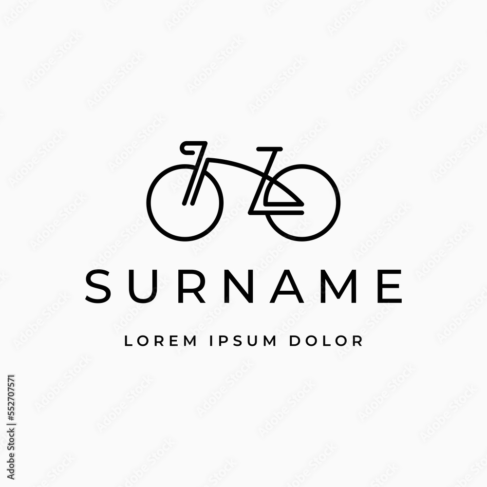 modern simple sport bike bicycle mountain logo design vector illustration custom logo design modern simple sport bike bicycle mountain logo design vector illustration custom logo design