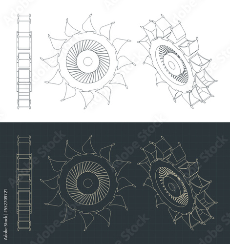 Bucket wheel conveyor blueprints