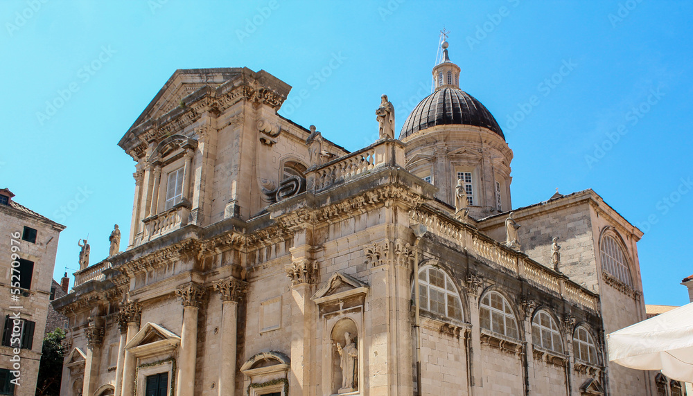 Iconic church Saint Blaise in downtown Dubrovnik
