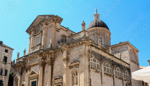 Iconic church Saint Blaise in downtown Dubrovnik photo