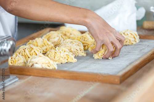 Tagliatelle hand made pasta 