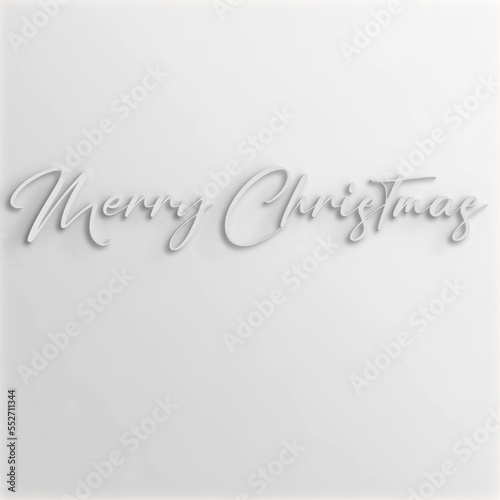 Merry Christmas 3d writing on paper