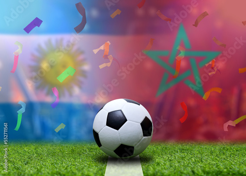 Football Cup competition between the national Argentine and national Morocco.