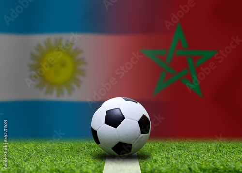 Football Cup competition between the national Argentine and national Morocco.