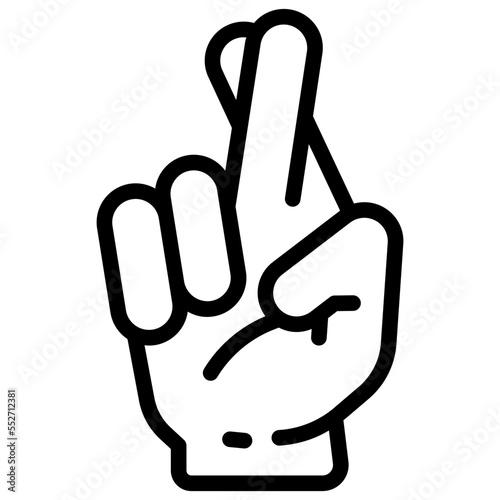 crossed fingers icon
