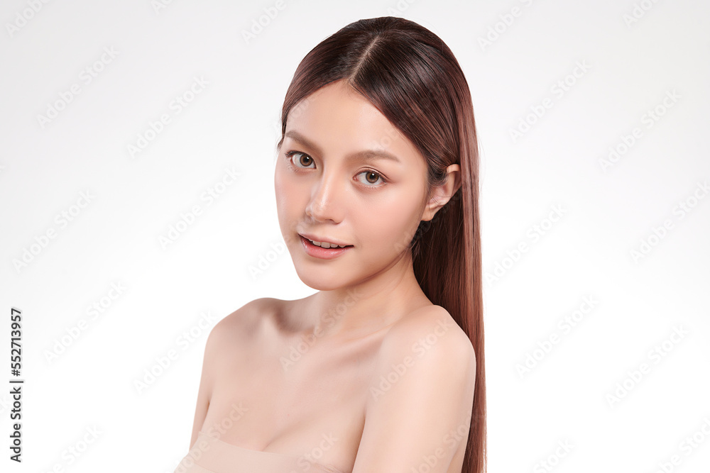 Beautiful young asian woman with clean fresh skin on white background, Face care, Facial treatment, Cosmetology, beauty and spa, Asian women portrait. Beautiful young asian woman with clean fresh skin on white background, Face care, Facial treatment, Cosmetology, beauty and spa, Asian women portrait.