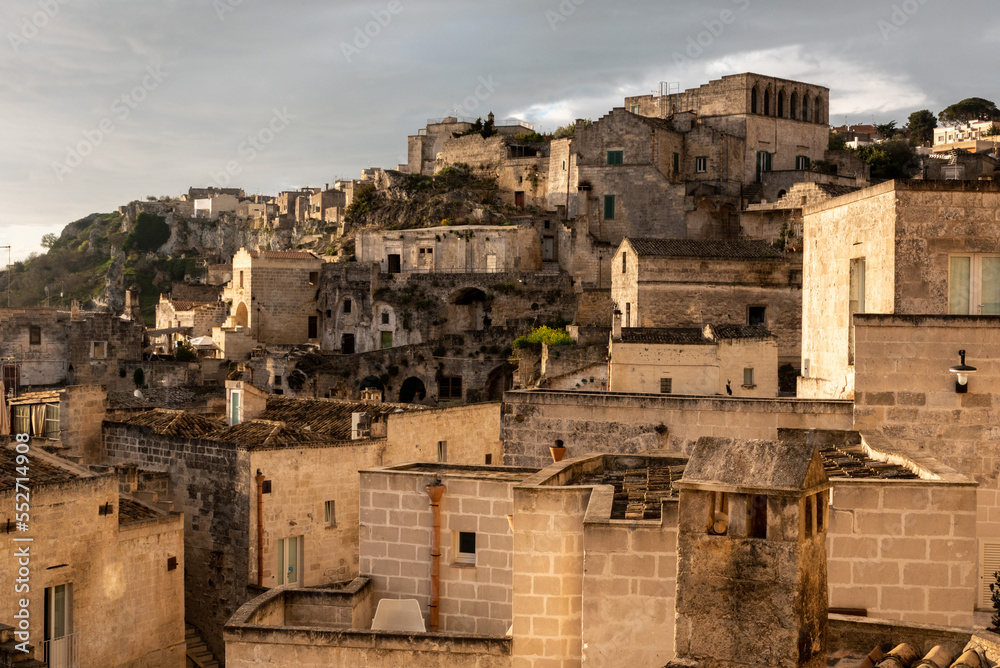 Scenic residential dwellings of Sassi di Matera, Southern Italy Scenic residential dwellings of Sassi di Matera, Southern Italy