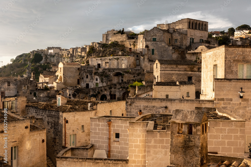 Scenic residential dwellings of Sassi di Matera, Southern Italy