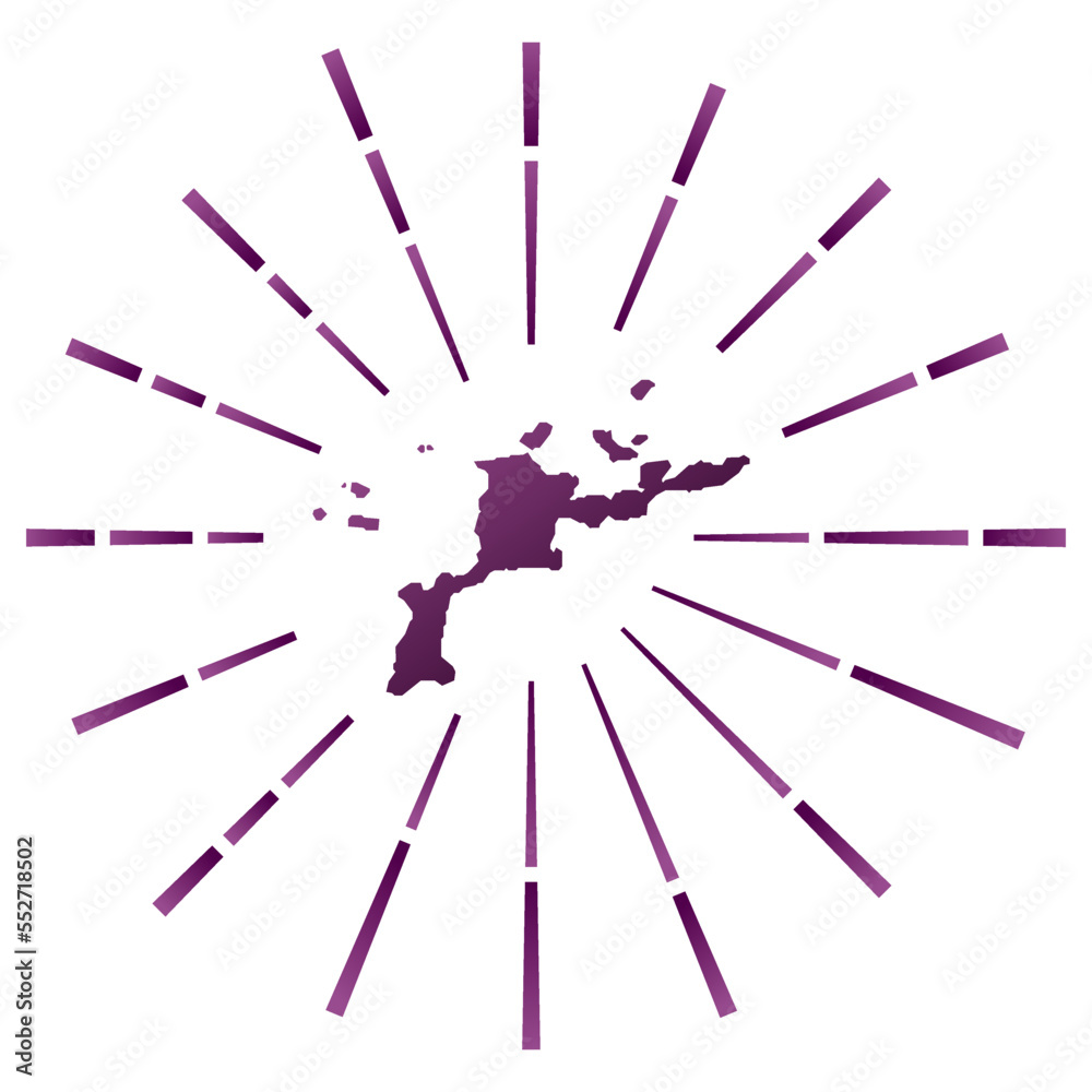 Virgin Gorda gradiented sunburst. Map of the island with colorful star rays. Virgin Gorda illustration in digital, technology, internet, network style. Vector illustration. Virgin Gorda gradiented sunburst. Map of the island with colorful star rays. Virgin Gorda illustration in digital, technology, internet, network style. Vector illustration.