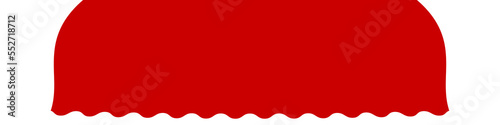 Full red simple awning canopy. Flat vector illustration isolated on white