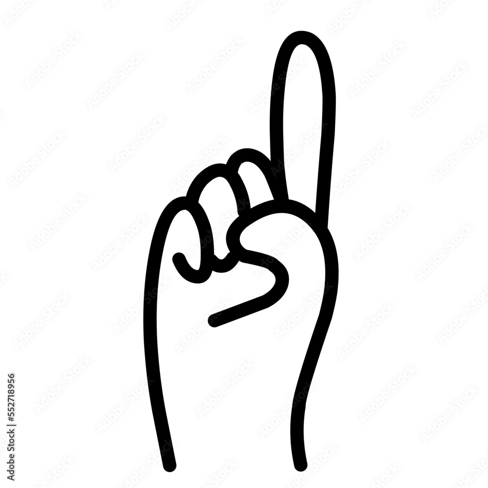 Obraz premium Human hand gesture doodle