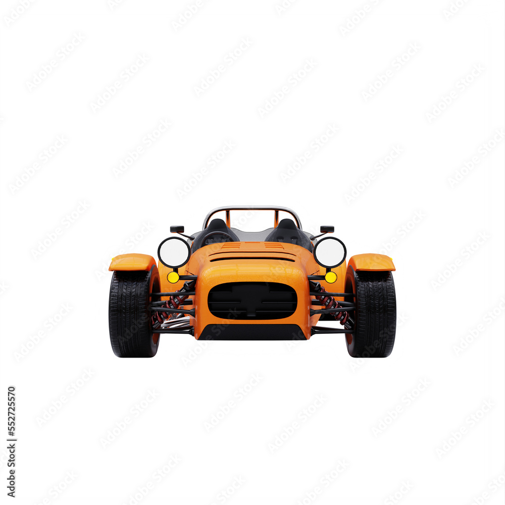 classic racing car isolated