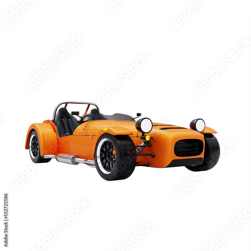 classic racing car isolated