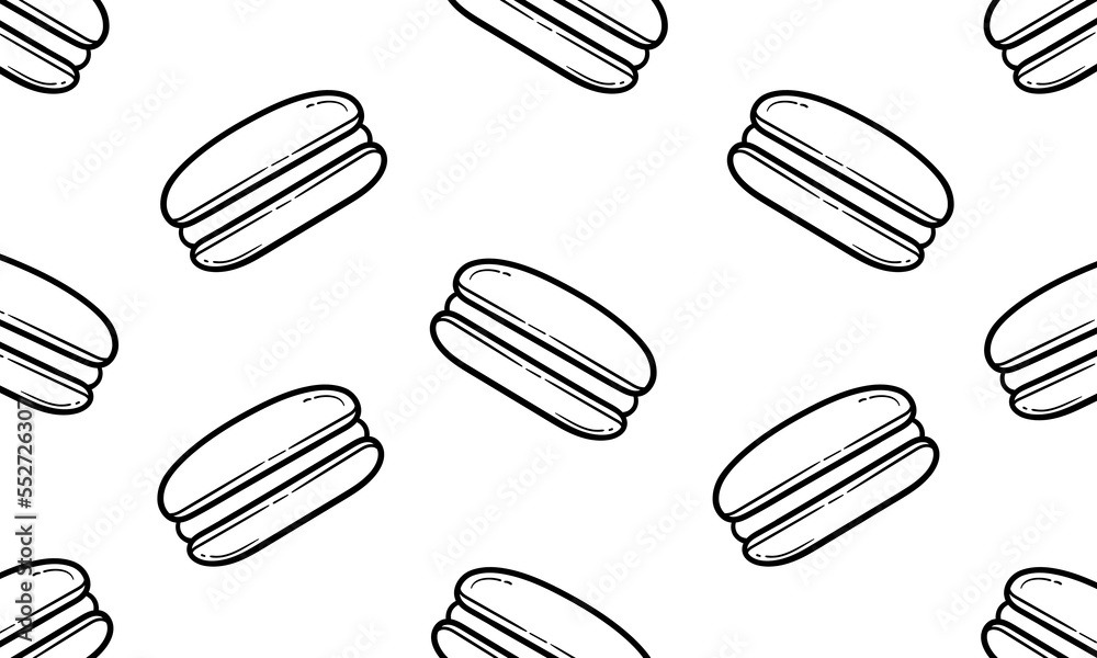 macarons hand drawn background on white background macarons hand drawn background on white background