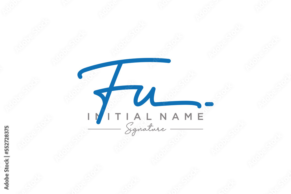 Initial FU signature logo template vector. Hand drawn Calligraphy lettering Vector illustration.
Initial FU signature logo template vector. Hand drawn Calligraphy lettering Vector illustration.