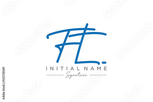 Initial FT signature logo template vector. Hand drawn Calligraphy lettering Vector illustration. 