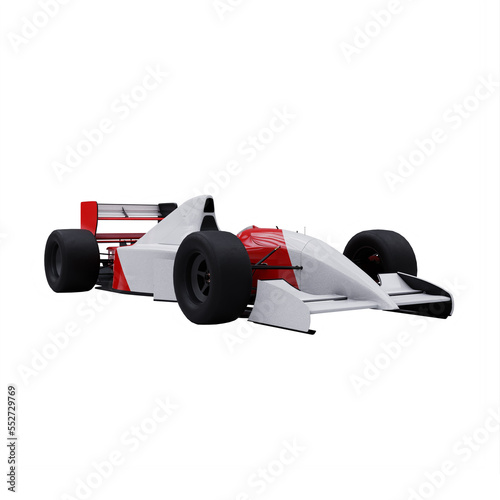 f1 racing car isolated